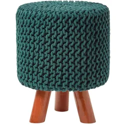 STRICK-HOCKER tannengrün, Dreibein 32/32/42 cm