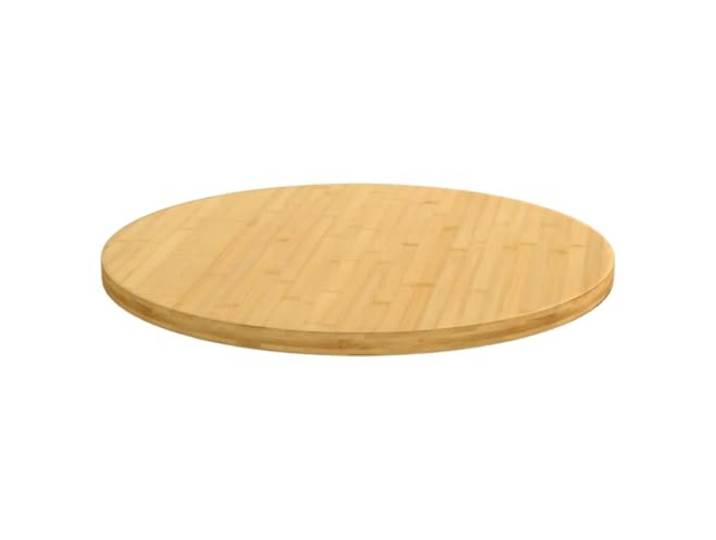 PHGTYUK Bambus Tischplatte Ø90x2,5 cm, Runde Platte für Tische Bambus, lackierte Oberfläche, feucht abwischbar, für Couchtisch, Beistelltisch, Nachttisch, Regal