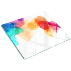 GLASPLATTE 60x52 cm Farbige Flecken