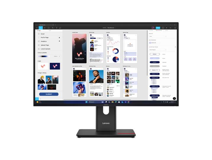 Lenovo ThinkVision T32UD-40 Moniteur, 80 cm (31.5'), 3840 x 2160 pixels, 4K Ultra HD, LCD, 6 ms, Noir 64B0GAT1EU