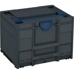 Tanos systainer3 Combi M 287 anthrazit (RAL 7016), Verschluss saphirblau (RAL 5003), Griff saphirblau (RAL 5003) - 83550047.127