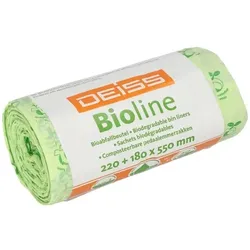 DEISS Bioline Müllbeutel 10 Liter mit Tragegriff | 06065