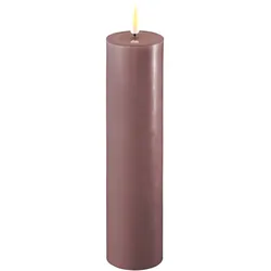 Stumpenkerze LED helles lila 5 x 20cm
