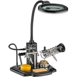 Goobay Löthilfe mit LED-Leuchte (Stütze/Hand), Lötgerät Zubehör, Schwarz