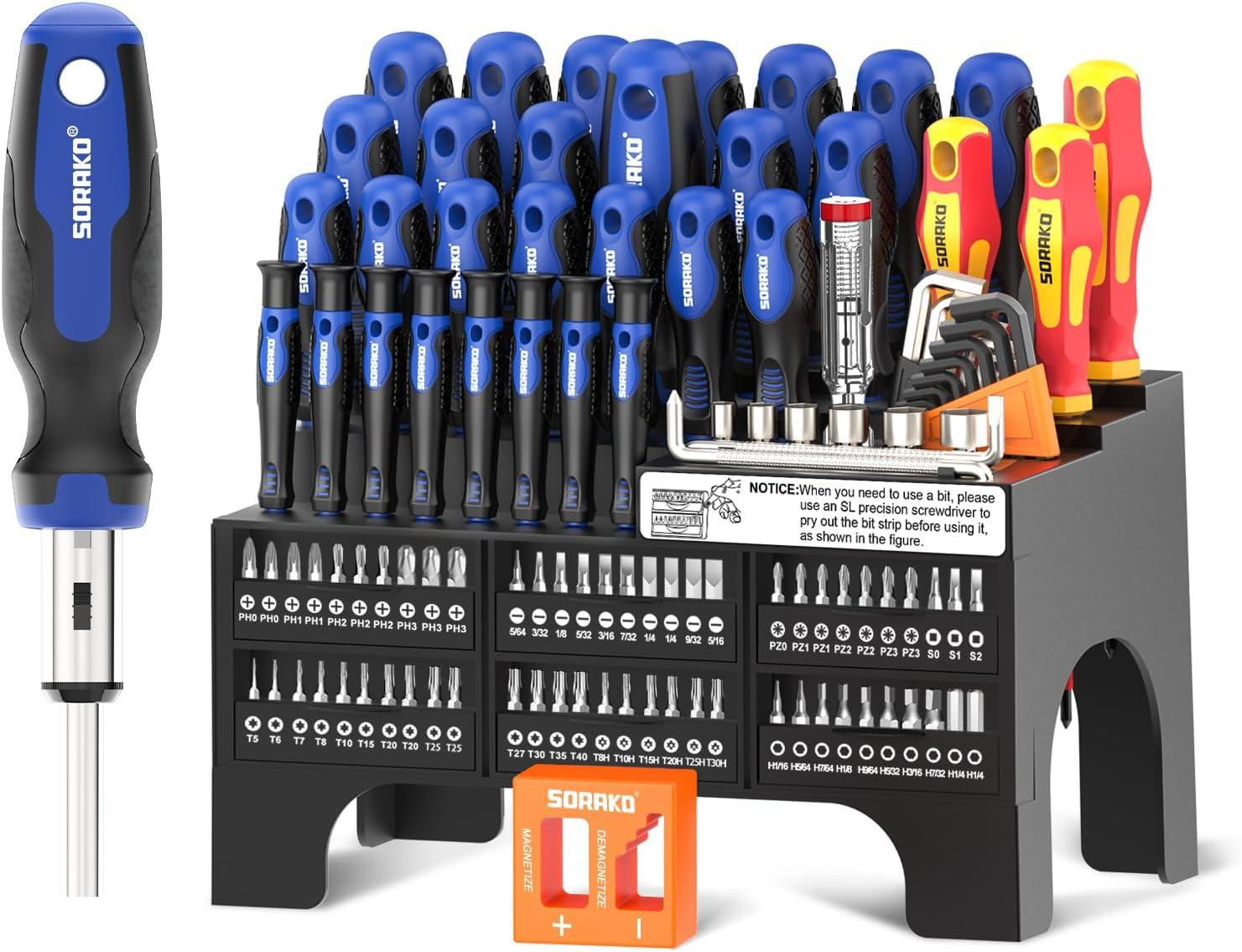 Merkloze 118-delige magnetische schroevendraaierset met ratelschroevendraaier en bits voor thuisgebruik