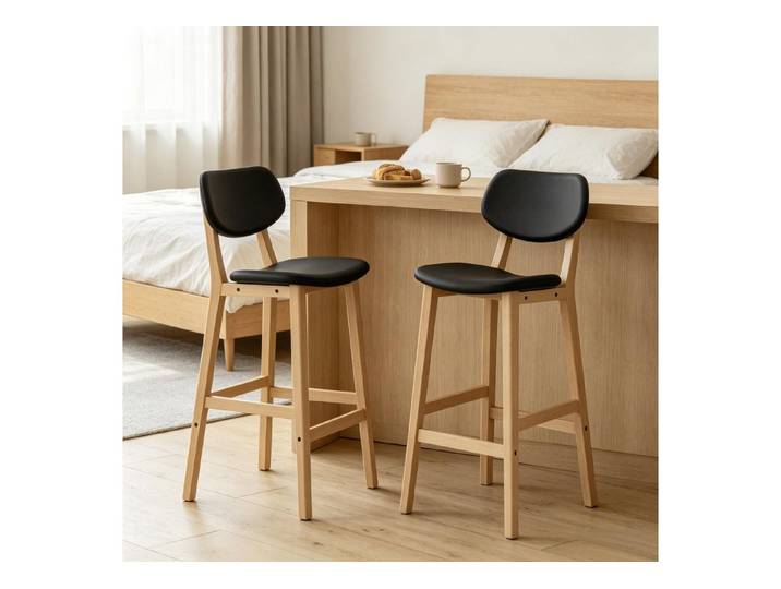 MC Star Stuhl Stabile Barstühle,Elegante Essstühle,Chat-Stühle (mit Dicken Polstern(Nur Set von 2 Bar Hocker)