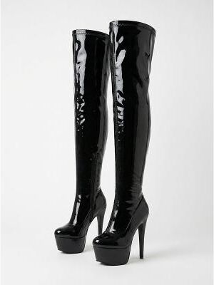LightInthebox Women's Over the Knee Boots - Sexy Round Toe Platform Stiletto Heels in Fiery Red for Night Out, Evening Party, Clubwear