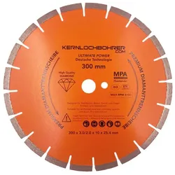 Diamanttrennscheibe Ø 300mm 25,4mm - Trennscheibe für Beton/Granit/Keramik/Stahlbeton/Pflaster/Ziegel/Mauerwerk/Waschbeton, für Trennschleifer