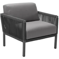 solpuri Gartensessel Club Aluminium Grau Anthrazit