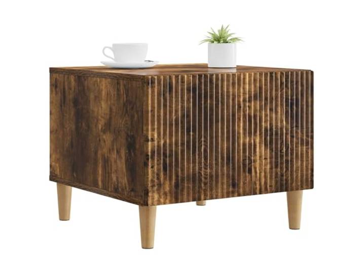 KTHLBRH Couchtisch mit Schublade, Eiche Rauchgrau, 49 x 50 x 40 cm Form und Funktion, modernes Design, für Wohnzimmer oder Büro, praktisches Möbelstück