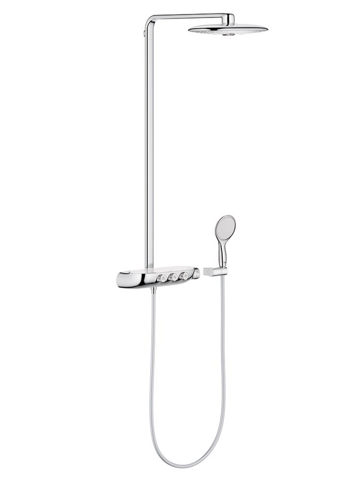 Grohe Rainshower System SmartControl Duo 360, Duschsystem mit Thermostatbatterie für die Wandmontage, chrom