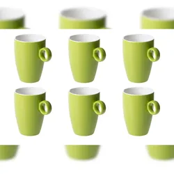 Maastricht Porselein Maastricht Porzellan Becher Bart Colour Café 23 cl Grün 6 Stück