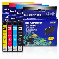 4er Set D&C Tinte für Epson WorkForce WF-2810DWF Drucker