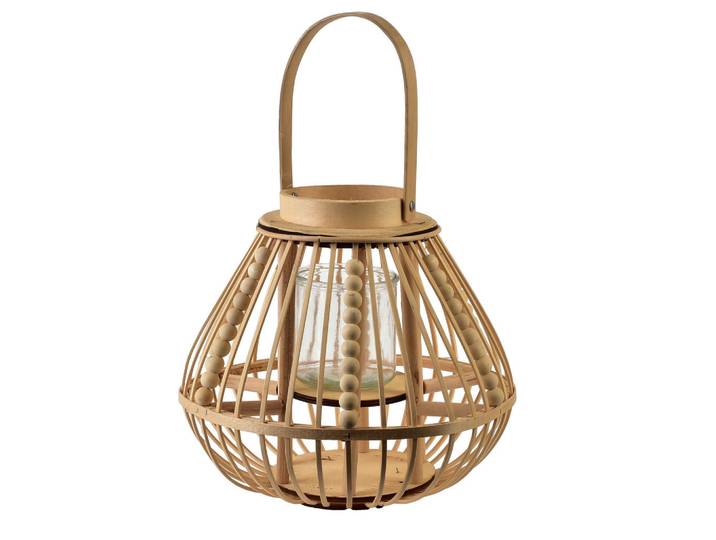 Mondex Laterne Lucie Natural Natur 30xh28cm Weidengeflecht, Naturfarben, Naturmaterialen, Rund, 30x28x30 cm, Dekoration, Laternen & Windlichter, Windlichter