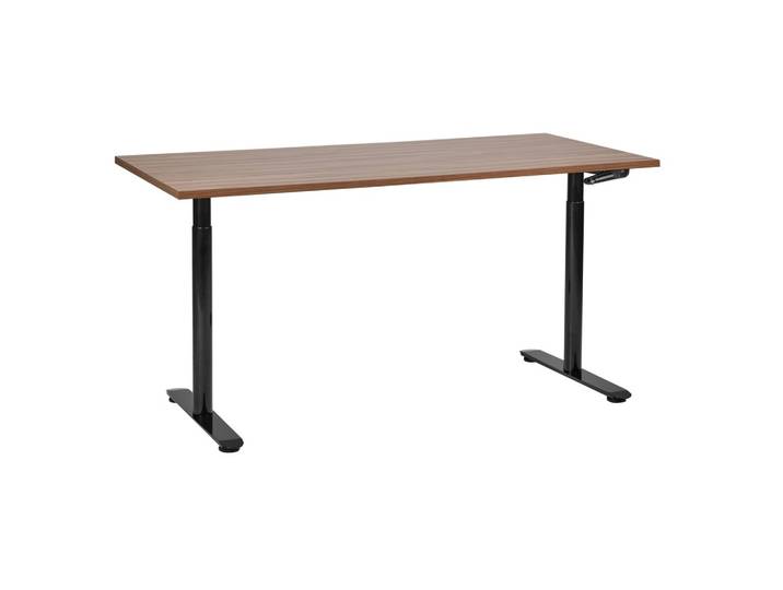 SCHREIBTISCH braunschwarz 160/72 cm manuell höhenverstellbar Destin IV