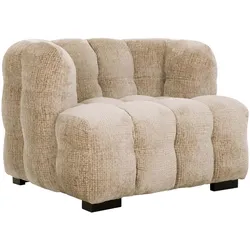 Sessel Mars aus Stoff, modern gepolstert, Sand Beige, komfortabel für dein Wohnzimmer