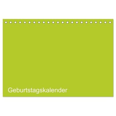 Bastel-Geburtstagskalender grün / Geburtstagskalender (Tischkalender 2027 DIN A5 quer), CALVENDO Monatskalender