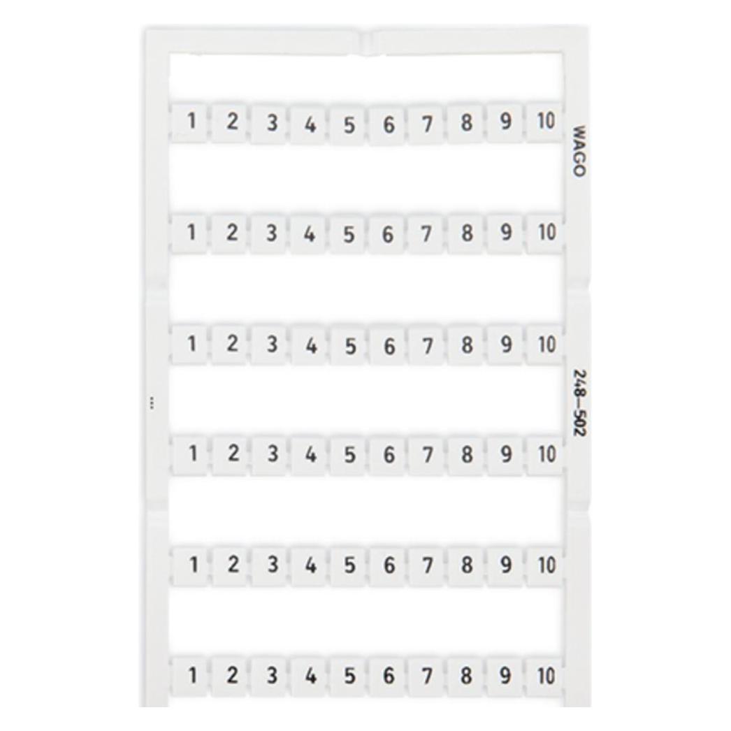 Wago Beschriftungslabel 1-10 beschriftet (Anschlussleiste) (248-502)