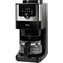 Silva Homeline KA-M 200 INOX Kaffeemaschine Schwarz, Inox Fassungsvermögen Tassen=4 Display, Glaskanne, mit Filterkaffee-Funktion, Timerfunktion, 400106