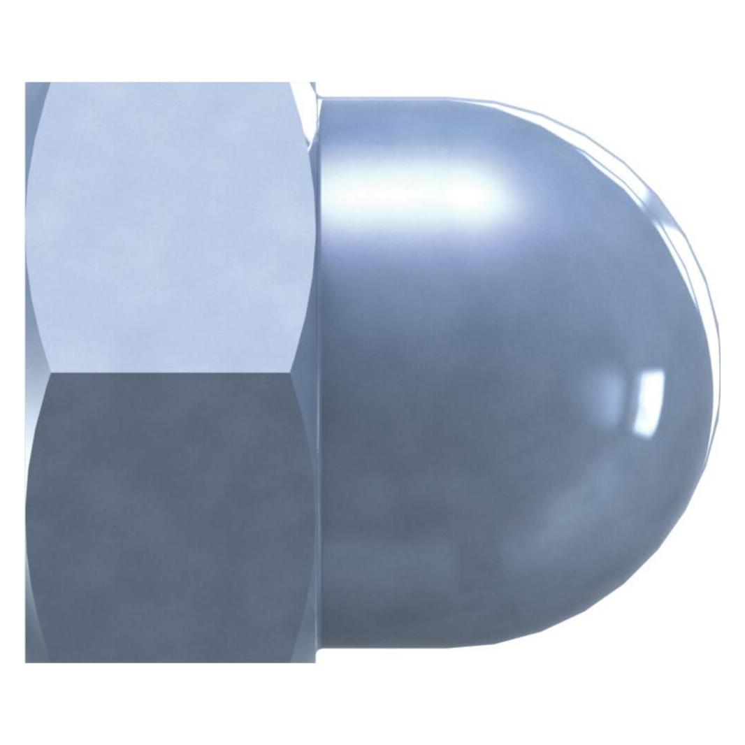 Reisser Hutmutter, DIN 1587, 6-Kant, M 6, Stahl, verzinkt, blau passiviert, verpackt a 100 (M6) (31790)