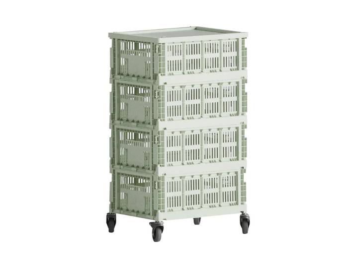 HAY- Colour Crate Rollcontainer, mint, recycled