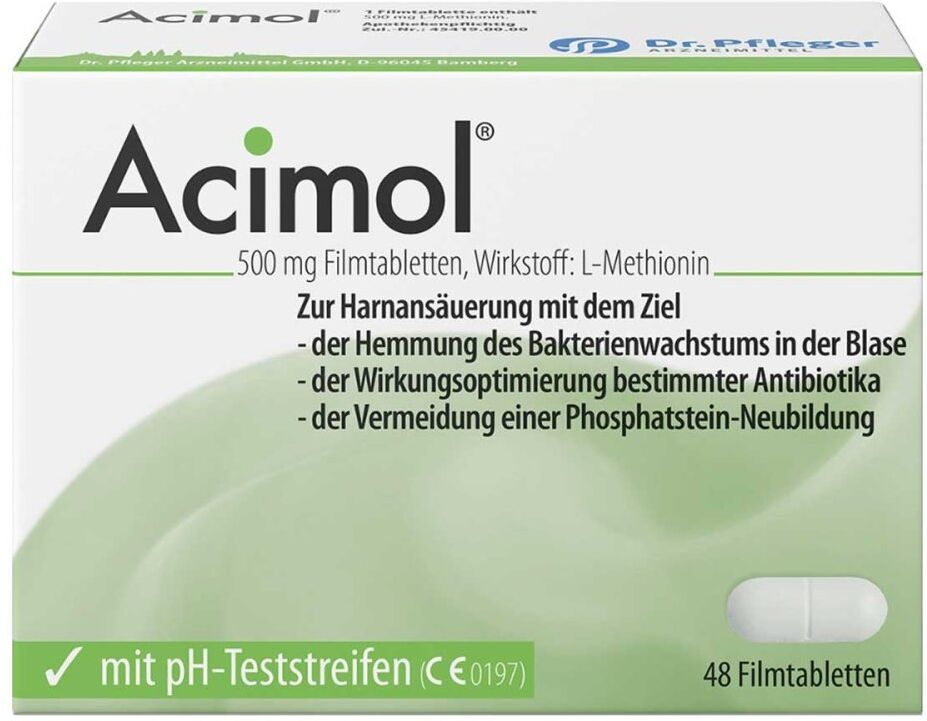 Acimol mit pH Teststreifen Filmtabletten