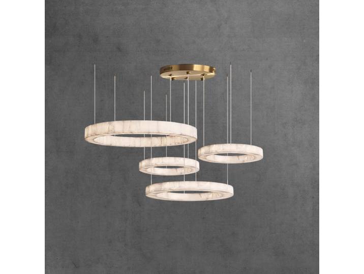 Lustre suspendu en marbre naturel 2026 de 50-200 cm, lampe suspendue en albâtre pour salon