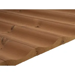 Thermokiefer Wellenprofil, 32 x142 mm, KD, Oberfläche glatt gehobelt