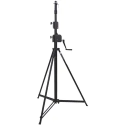 Eurolite STW-370A Lichtstativ inkl. Kurbel Belastbar bis Gewicht:35 (370 cm, 35 kg), Lampenstativ, Silber