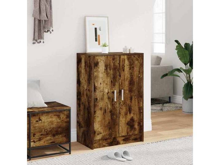 Meuble à chaussures Chêne fumé 60x35x92 cm Bois d'ingénierie - Cadre durable - design élégant(17147)