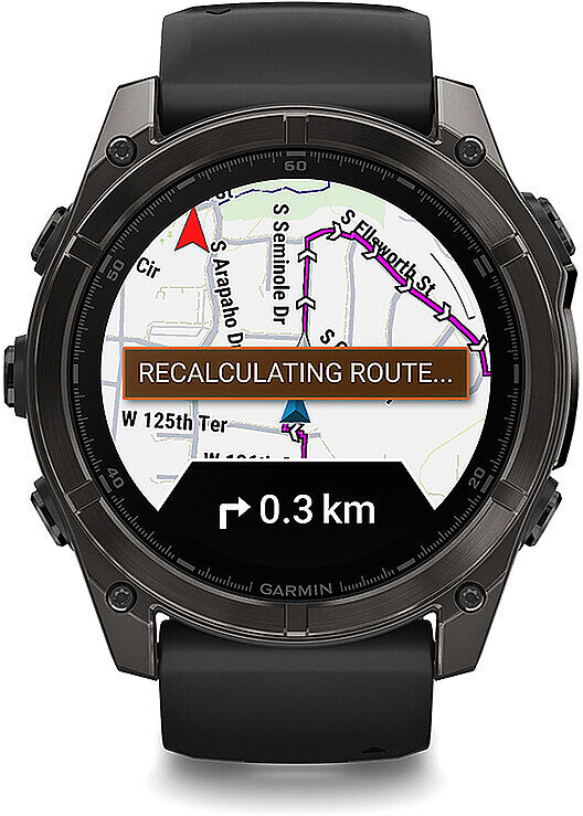 Garmin GPS-Multisport-Smartwatch Fenix 8 Amoled Sapphire  51mm grau B