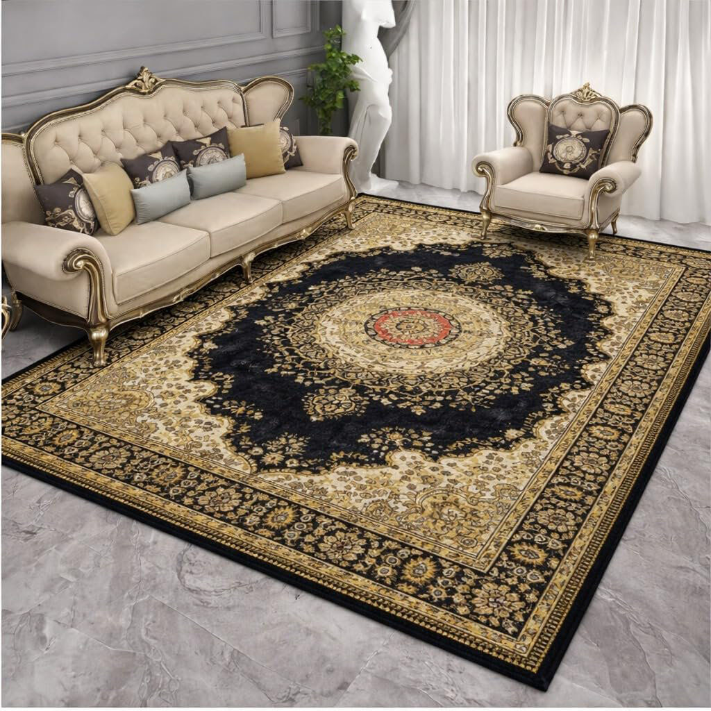 Corrigan Studio Markwart Black Rug Black Rectangle 160 x 230 cm