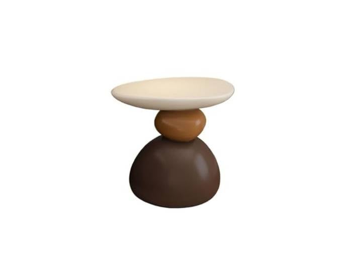 9bbhfJw4R Couchtisch im Landhausstil Minimalistischer Sofa-Beistelltisch, künstlerischer Ecktisch(Bruin)