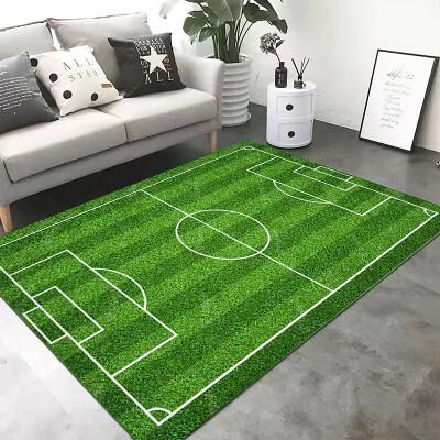 LightInthebox European Cup Football Field Carpet, Living Room Rug, Bedroom Bedside Carpet, Indoor Sports Field Carpet, Green Field Carpet
