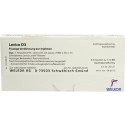 WELEDA LEVICO D 3 Ampullen 8X1 ml Ampullen
