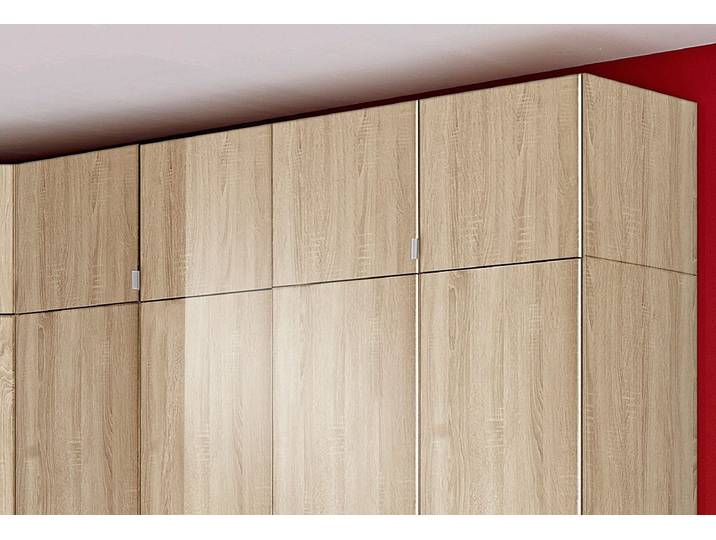 Schrankaufsatz PRIESS Schrankoberteil, Aufsatzschrank Madrid , braun (struktureichefarben hell), B:185cm H:43cm T:54cm, Holzwerkstoff, Möbelaufsätze, Schrankaufsatz, Schafft zusätzlichen Stauraum bei Schrankserie Madrid