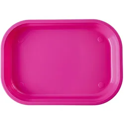 RICE Kunststoff-Abdeckhauben/Einsätze für Edelstahlteller, 25,5 x 18 cm, pink