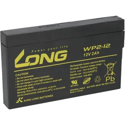 Kung Long WP2-12 12V 2Ah AGM Bleiakku F1 4,8mm