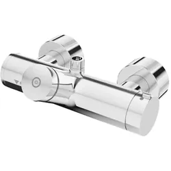 Schell Vitus Brause-Selbstschlussthermostat 016000699 Duschanschluss oben, AP, Mischwasser, verchromt