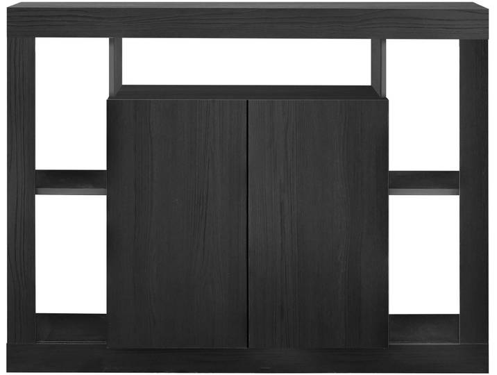 Sideboard HOME AFFAIRE Rimini , schwarz (schwarz melamin holzstruktur), B:134cm H:102cm T:42cm, Sideboards, Sideboard, Breite 134 cm