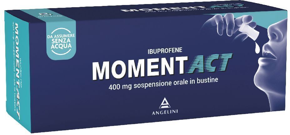Angelini pharma Momentact Analgesico Sospensione Orale 400 mg 8 Bustine