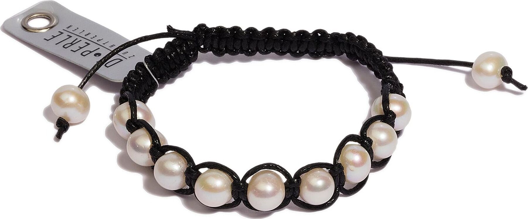 Perlenarmband DI PERLE "Süßwasserperlen Armschmuck Armband, Makramee", weiß, Armbänder, Damen, Perlen, Perlenarmband