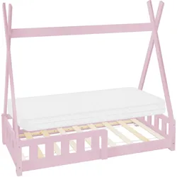 KINDERBETT Tipi mit Matratze 70x140 cm Rosa