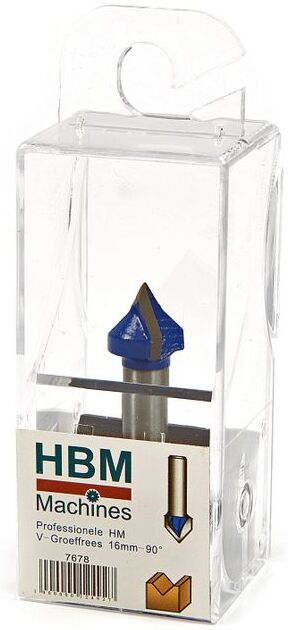 Fresa a V HM Professionale HBM 16 mm - angolo di 90 gradi