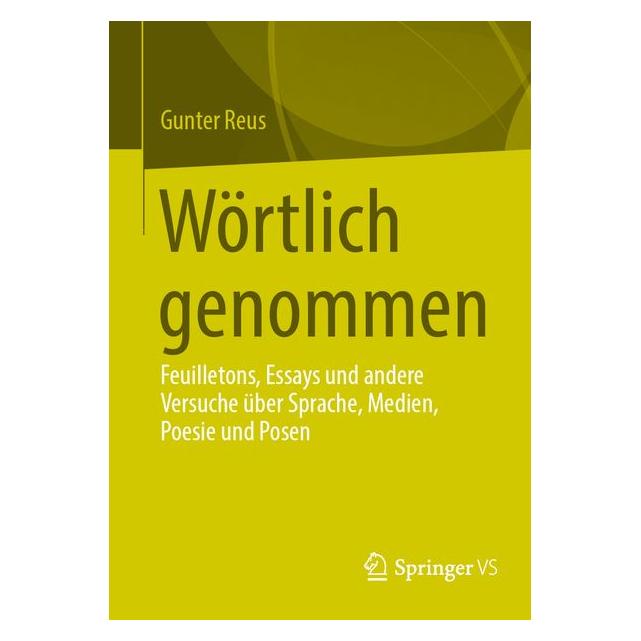 Springer Wörtlich genommen (Deutsch, Softcover, Gunter Reus) (60075360)