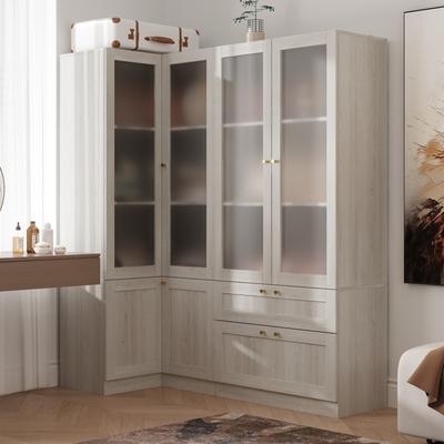 Timechee Elegant White Storage Modular Bookshelf Storage Cabinet: Versatile Organization Solution