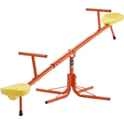 VEVOR Kinderwippe, 45,4 kg Tragkraft pro Sitz, Gartenwippe mit 4-zackigen Stützbeinen, Schaukelwippe, 360 Grad drehbar, Spielplatzgerät für Kinder ab 3 Jahren, 1905x790x660 mm