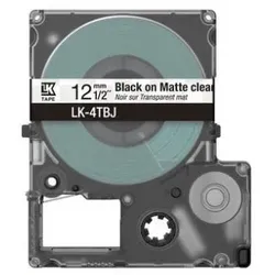 Epson LabelWorks LK-4TBJ - Schwarz auf Matt-Transparent - Rolle (1,2 cm x 8 m)