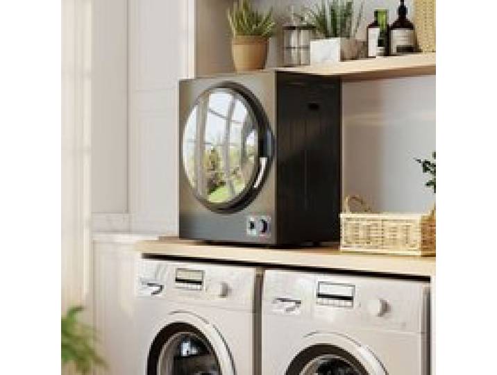 Sèche-linge électrique portable 850W capacité 33L 4 modes de fonctionnement acier inoxydable 49 x 40 5 x 60 cm noir