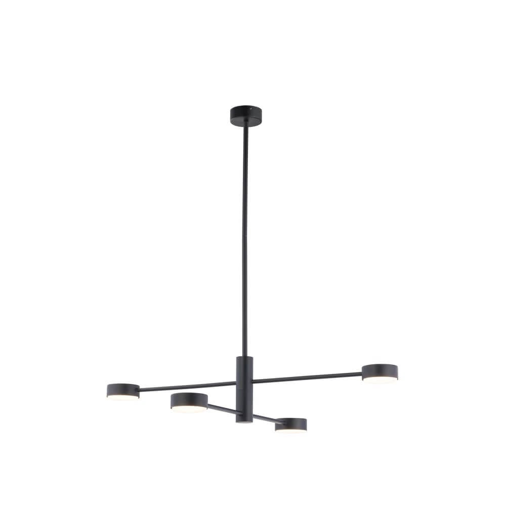 Lyora Design hanglamp Orbit 4-lichts zwart